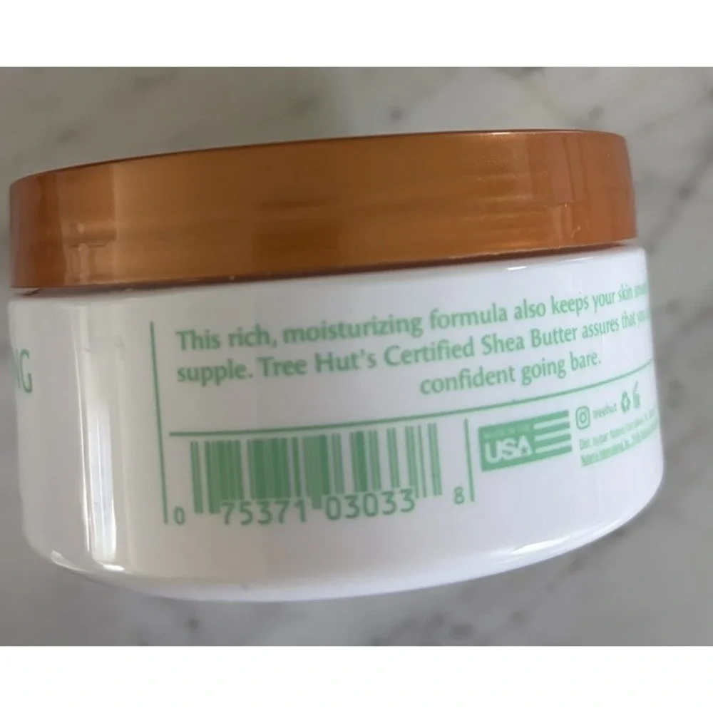 RARE Discontinued Tree Hut Shea Body Butter Lotion Hair Minimizing Coconut Lime
